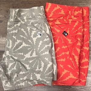 The North Face Kids' Camo Shorts - Beige and Orange size 10